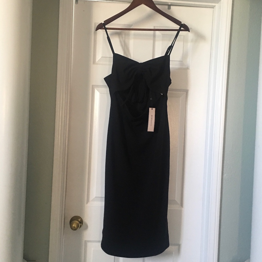 NWT-BCBGeneration Ribbed CutOut Dress - Picture 9 of 12